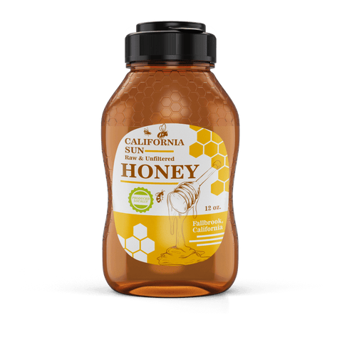 Raw & Unfiltered Honey – 12 oz Bottle | Pure & Natural Sweetener Front