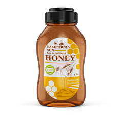 Organic Artisan Raw Honey – 1 lb Bottle | 100% Natural & Unprocessed Front